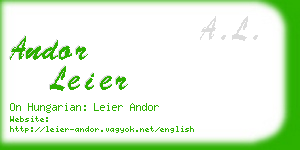 andor leier business card